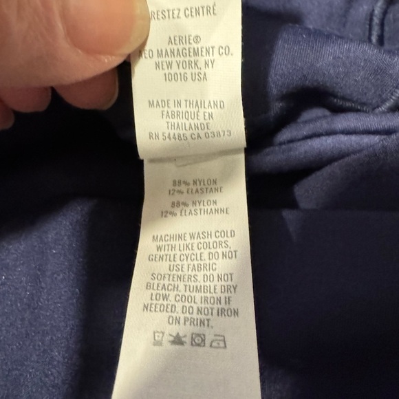 OFFLINE By Aerie Size Med Tall High Waisted Crossover Super Flare Leggings Navy - Picture 12 of 12